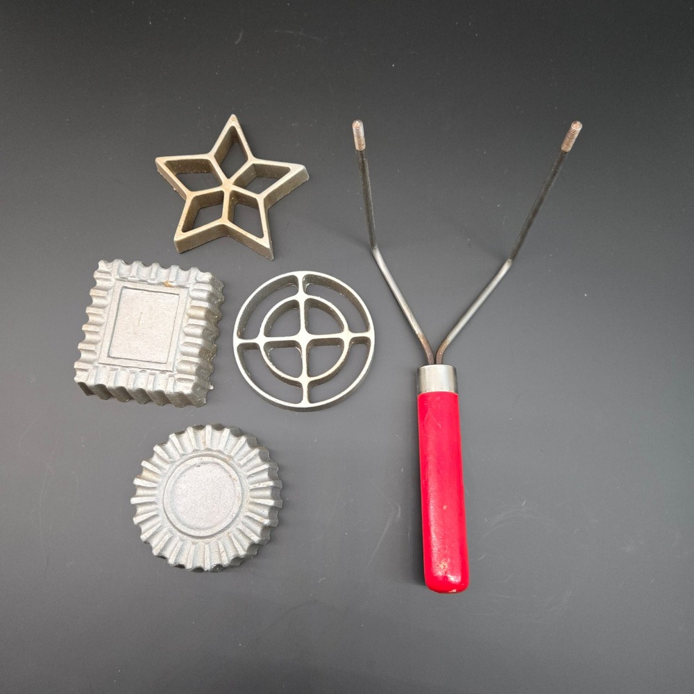 Vintage‎ Nordic Ware Double Rosette and Timbale Iron Set No 210B Cast Aluminum